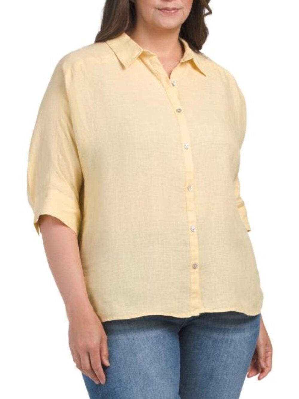 WILT Plus Linen Button Down Shirt